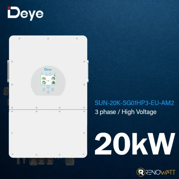 Τριφασικό Υβριδικό On/Off-Grid Inverter 20KW High Voltage με οθόνη LCD IP65 SUN-20K-SG01HP3-EU-AM2