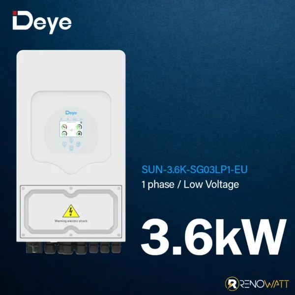 Μονοφασικό Υβριδικό On/Off-Grid Inverter 3.6KW με οθόνη LCD IP65 SUN-3.6K-SG03LP1-EU