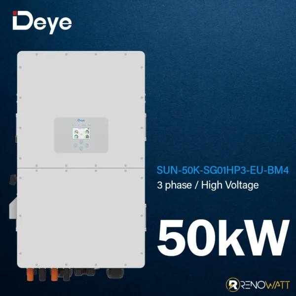 Τριφασικό Υβριδικό On/Off-Grid Inverter 50KW High Voltage με οθόνη LCD IP65 SUN-50K-SG01HP3-EU-BM4