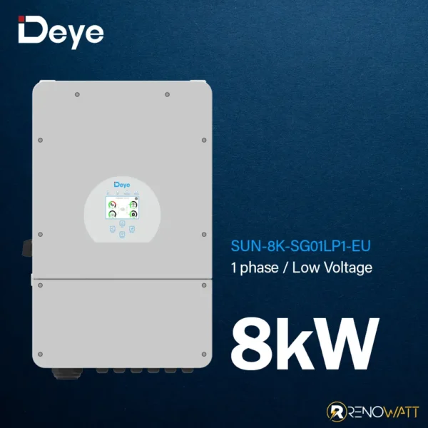 Μονοφασικό Υβριδικό On/Off-Grid Inverter 8KW με οθόνη LCD IP65 SUN-8K-SG01LP1-EU