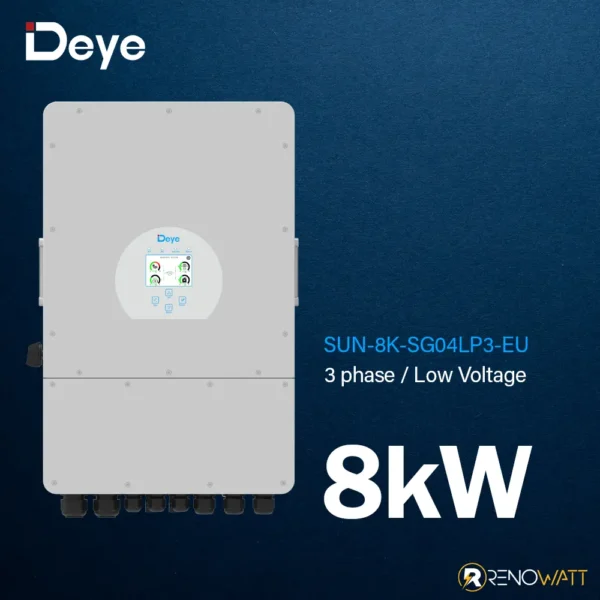 Τριφασικό Υβριδικό On/Off-Grid Inverter 8KW 380VAC με οθόνη LCD IP65 SUN-8K-SG04LP3-EU