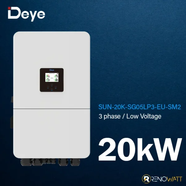 Τριφασικό Υβριδικό On/Off-Grid Inverter 20KW με οθόνη LCD IP65 DEYE SUN-20K-SG05LP3-EU-SM2