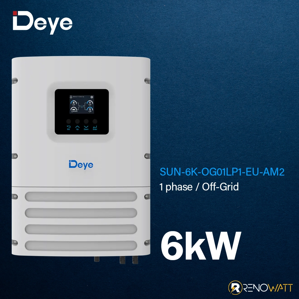 DEYE 6kW Off-Grid Single Phase Inverter SUN-6K-OG01LP1-EU-AM2 - Renowatt