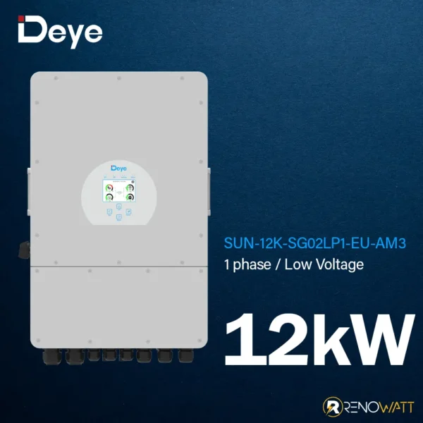 Μονοφασικό Υβριδικό On/Off-Grid Inverter 12KW με οθόνη LCD IP65 SUN-12K-SG02LP1-EU-AM3