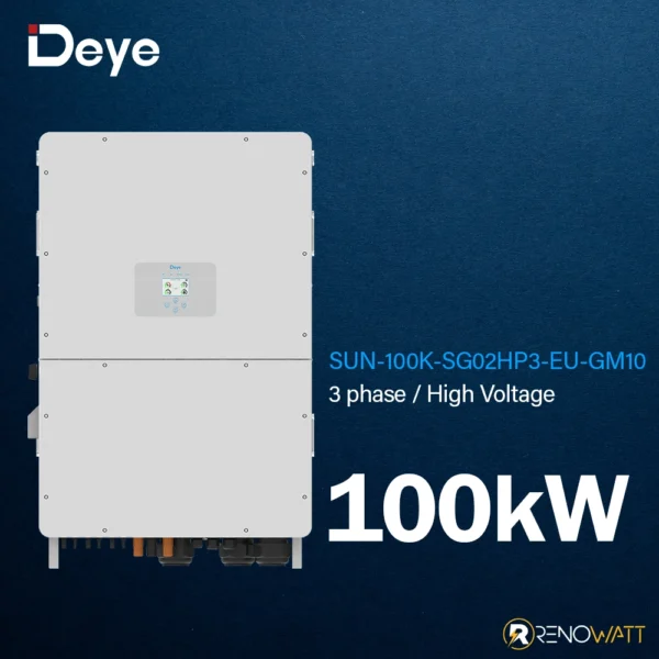 Τριφασικό Υβριδικό On/Off-Grid Inverter 100KW High Voltage με οθόνη LCD IP65 SUN-100K-SG02HP3-EU